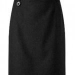 Girls can wear a black skirt that is within one inch of her knees.